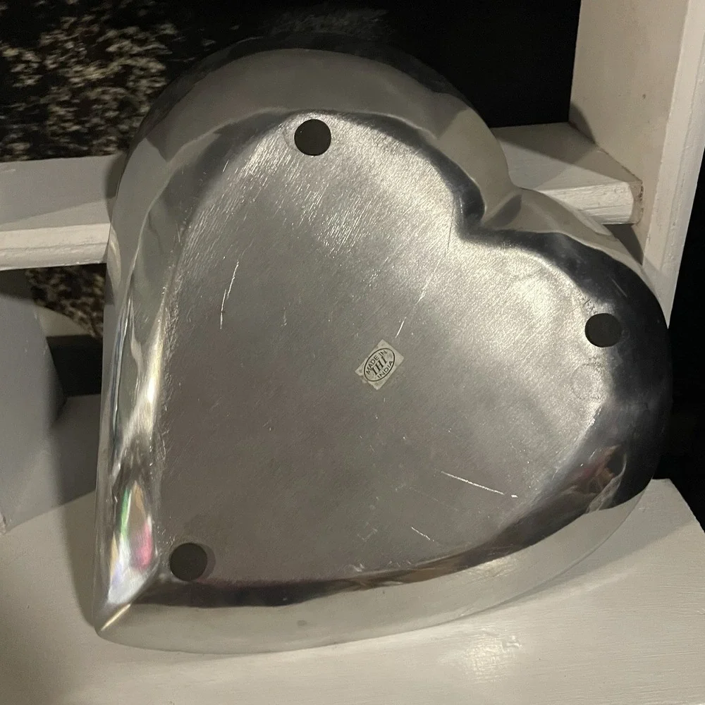 Stainless Steel Heart Trinket Serving Platter Tray‎